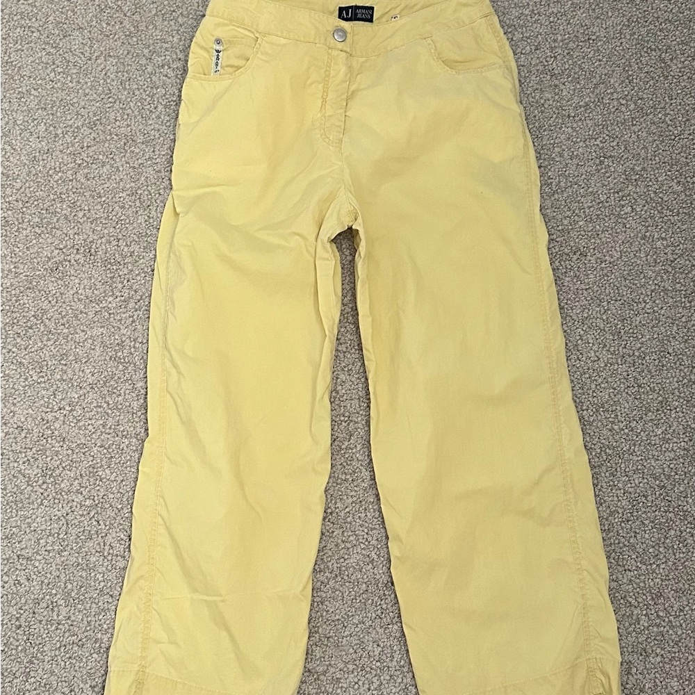 Armani Jeans Yellow Cropped Pants
